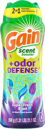 Gain Odor Defense In-wash Scent Booster, Super Fresh Blast scent, 21.1 OZ - Image 12