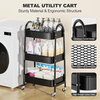 EAGMAK 3 Tier Rolling Cart, Large Metal Storage Cart - Image 3