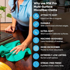 12" x 12" Pro Multi-Surface Microfiber Cleaning Cloths | Purple - Image 8