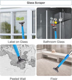 Window Squeegee Cleaner with 4 Stainless Steel Extension Poles, Long Reach to - Image 4