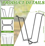Gisafai 3 Pieces Metal Leaf Bag Holder Stand Portable Trash Bag Holder Frame - Image 2