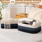 Large Storage Basket for Organizing, Woven Rope Basket for Shelves, Closet - Image 5