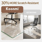 Koonmi Tempered Glass Chair Mat 51"x63" - Image 3