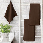 Artoid Mode 100% Cotton Dark Coffee Waffle Weave Kitchen Dish Cloths, 13x28 - Image 2