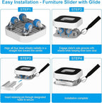 New Upgraded Furniture Sliders for Hard Floors & Carpets, 2-in-1 Furniture - Image 5