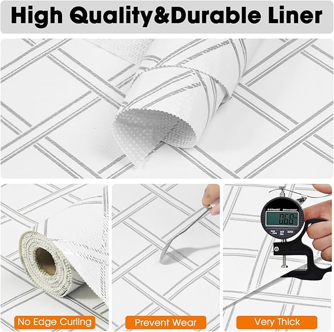 Drawer and Shelf Liner for Kitchen Cabinets Non-Adhesive Cabinet Liners for - Image 5