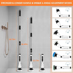 Electric Spin Scrubber, Cordless Cleaning Brush, 8 Brush Heads & 2 Speeds - Image 3