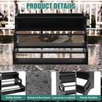 AT-VALY 3-Tier Spice Rack, Iron&MDF Kitchen Storage Shelf, Space-Saving - Image 6