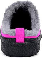 Womens Mens House Slippers Slip on Snow Winter Warm Fully Fur Lined Slippers - Image 3