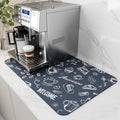 AMOAMI Coffee Mat Hide Stain Rubber Backed Absorbent Dish Drying Mat by AMOAMI