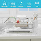 Dish Drying Rack 304 Stainless Steel Dish Racks, Adjustable Spout Auto-Draining - Image 7