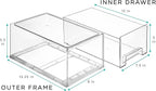Sorbus Large Clear Storage Drawers – Stackable Pull-Out Storage Bins - Image 4