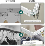 Hoimpro White 51" Clothes Drying Rack Retractable Foldable Wall Mounted - Image 6