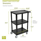 Pearington 3-Tier Compact Multi-Purpose Plastic Utility Cart - Image 2