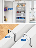 JARLINK Over The Door Organizer, 5 Shelf Door Hanging Organizer - Image 3