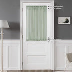 Chyhomenyc Sage Green Sheer Curtains 36 Inch Length, Short Voile Sheer Window - Image 3