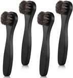 4 Pcs Horsehair Shine Shoes Brush Kit Polish Dauber Applicators Cleaning by ZJoey