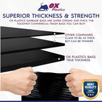 Ox Plastics 60 Gallon Trash Can Liners Bags - Image 2