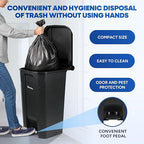 27 Gallon Step-On Trash Can/Container, Hands-Free Disposal - Image 8