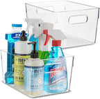 Plastic Food Storage 2 Pack Clear Container Bin by primebox