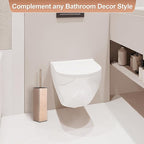 BVL Toilet Brush and Holder Set Rose Gold Freestanding - Image 2