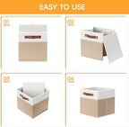 DULLEMELO 11 inch Cube Storage Bins, Fabric Storage Cubes - Image 5