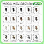 Furniture Markers Touch Up, 20 Colors Wood Filler Sticks, Wood Wax Crayons - Image 2