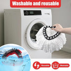 Spin Mop Replacement Handle, 2 Pack Mop Head&Base Scrub Brush 4-Section - Image 9