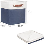 Univivi Fabric Cube Bins Set of 4 Storage Baskets - Image 5