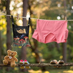 Red Mushroom Laundry Clothespin Bag - Image 4