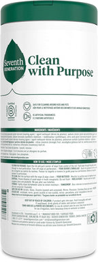 Seventh Generation Multi-Surface Cleaning Wipes, Garden Mint Scent, Cuts Grease - Image 3