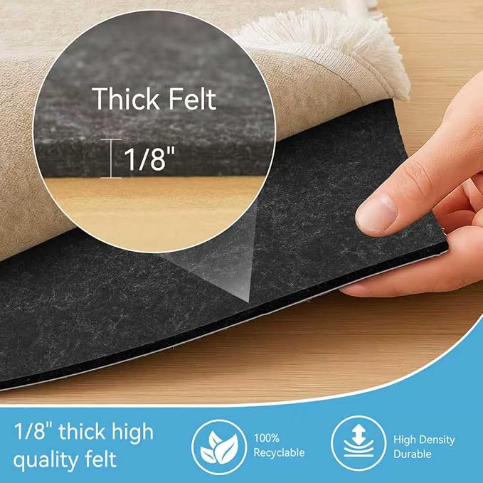 Warmstar 2x8 FT Non Slip Rug Pad, 100% Waterproof Felt Rug Pad - Image 5