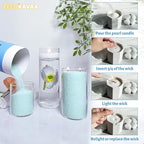 Sea Salt Scented Sky Blue Pearled Candle 18oz Luxury Sand Candle Granulated Wax - Image 5