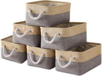 Fabric Storage Baskets for Organizing Small Baskets for Shelves, Decorative by Sacyic