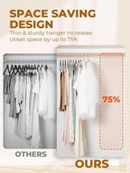 HOUSE DAY Velvet Skirt Hangers 24 Pack, Space Saving Slim Velvet Pant Hanger - Image 6