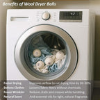 Sheep Wool Dryer Balls 12 Pack XL Premium Natural Fabric Softener, Reusable - Image 3