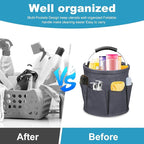 Qivine 17L Cleaning Caddy with Handle, Cleaning Supply Caddy Foldable Tool Bag - Image 3