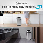 Simpli-Magic 65 Liter Open Top Trash Can, Commercial Grade, Stainless Steel - Image 6
