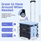 Collapsible Rolling Crate on Noiseless Wheels: Portable Utility Cart - Image 3