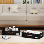 Underbed Storage With Wheels, Large Capacity 7.5 inches Height Storage Bins - Image 2
