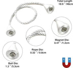 4 Pack Magnetic Curtain Tiebacks Rope Modern Handmade Curtain Tie Backs - Image 3