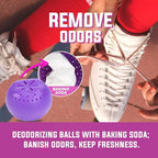4 Pack Baking Soda Deodorizers, Lavender Scent Shoe Deodorizer Balls, Air - Image 2