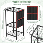 Garden Tool Organizer, Metal Yard Tool Organizer, Holds 50 Long-Handled - Image 2