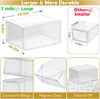 7 code Large Clear Shoe Boxes Organizer【Thicker Material】 Stronger Shoe Box - Image 3