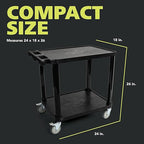 Pearington 2-Tier Compact Multi-Purpose Plastic Utility Cart - Image 7