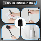 BVL Toilet Brush and Holder Set Chrome Stainless Steel 304 Square Freestanding - Image 5