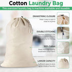 Large Cotton Laundry Bags 24x36 Inch - Image 5