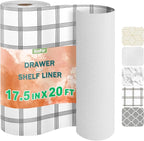 OcePor Non-Adhesive Drawer and Shelf Liner 17.5IN x 20FT，Non Slip Cabinet and by OcePor