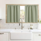 RYB HOME Blackout Curtains for Kitchen, Over Sink Privacy Curtains Window Decor by RYBHOME