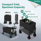 SUNNYFEEL Double Decker Wagon, Collapsible Outdoor Utility Wagon Cart 500LB - Image 3